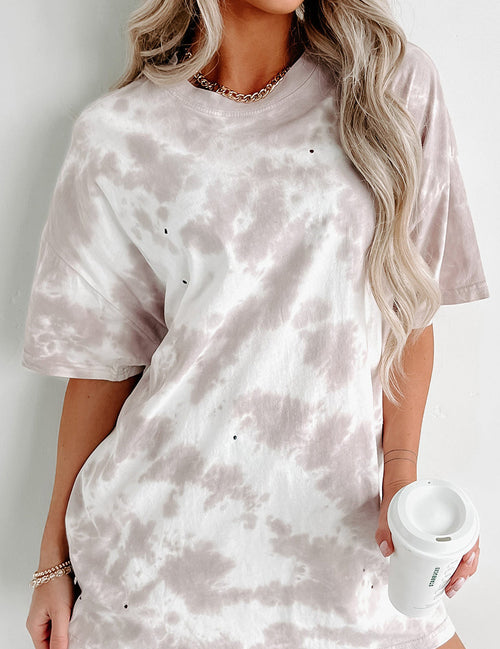Camiseta Tie-Dye Cuello Redondo Manga Corta
