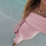 25 Edition – Elegant Off-Shoulder Lace Maxi Dress (Socialite Style)