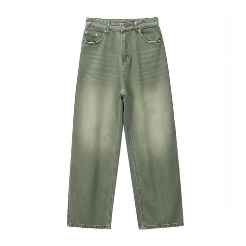 UrbanEase™ Olive men 's retro vintage jeans