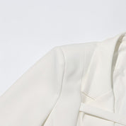 Fashion Slim Fit Patchwork Suit Jacket For Women