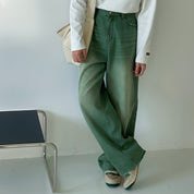 UrbanEase™ Olive men 's retro vintage jeans